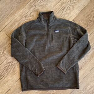 Patagonia Men’s Better Sweater 1/4-Zip Fleece - Heathered Brown - Large